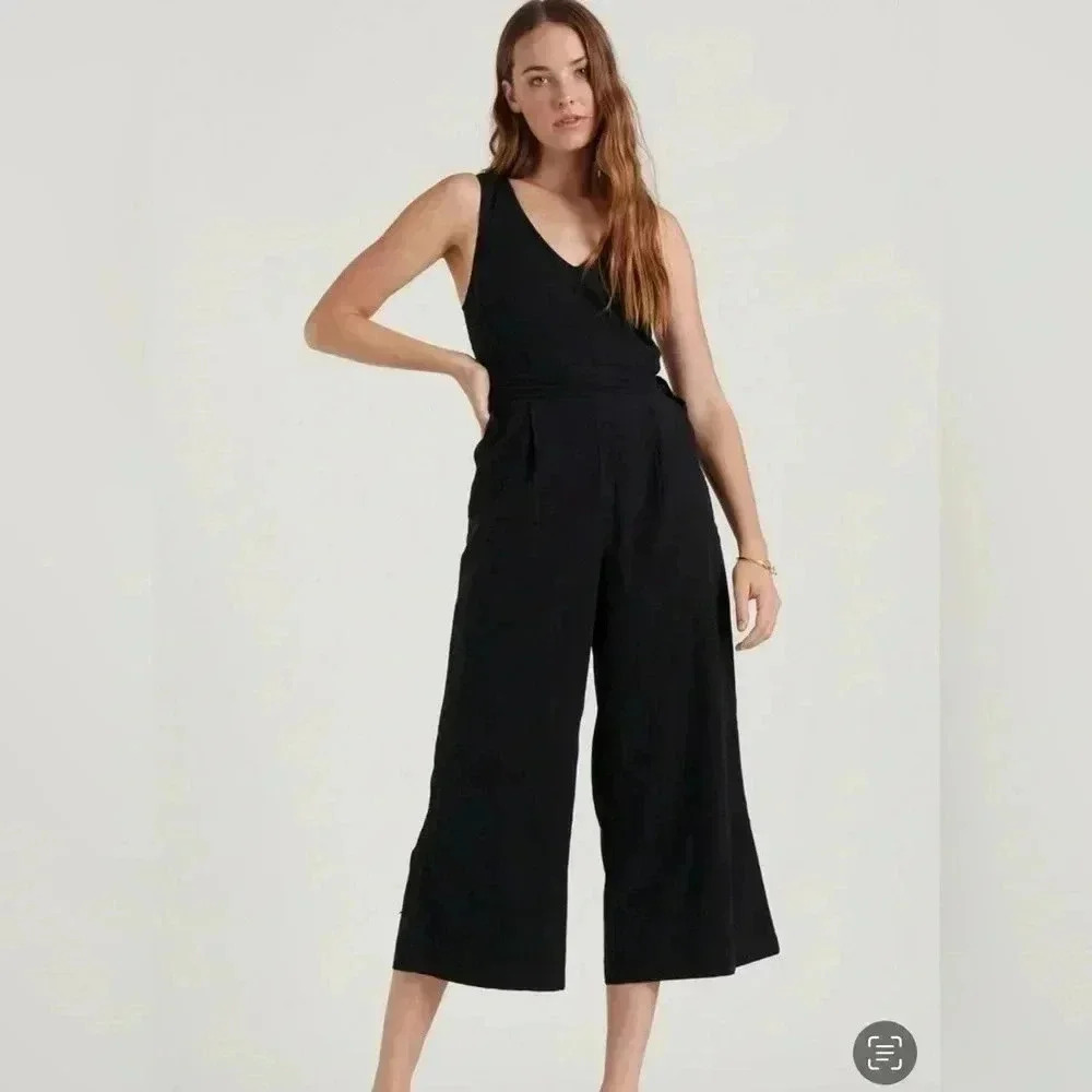 Lucky Brand Blake Black Jumpsuit w/wrap‎ back closure Sz XL